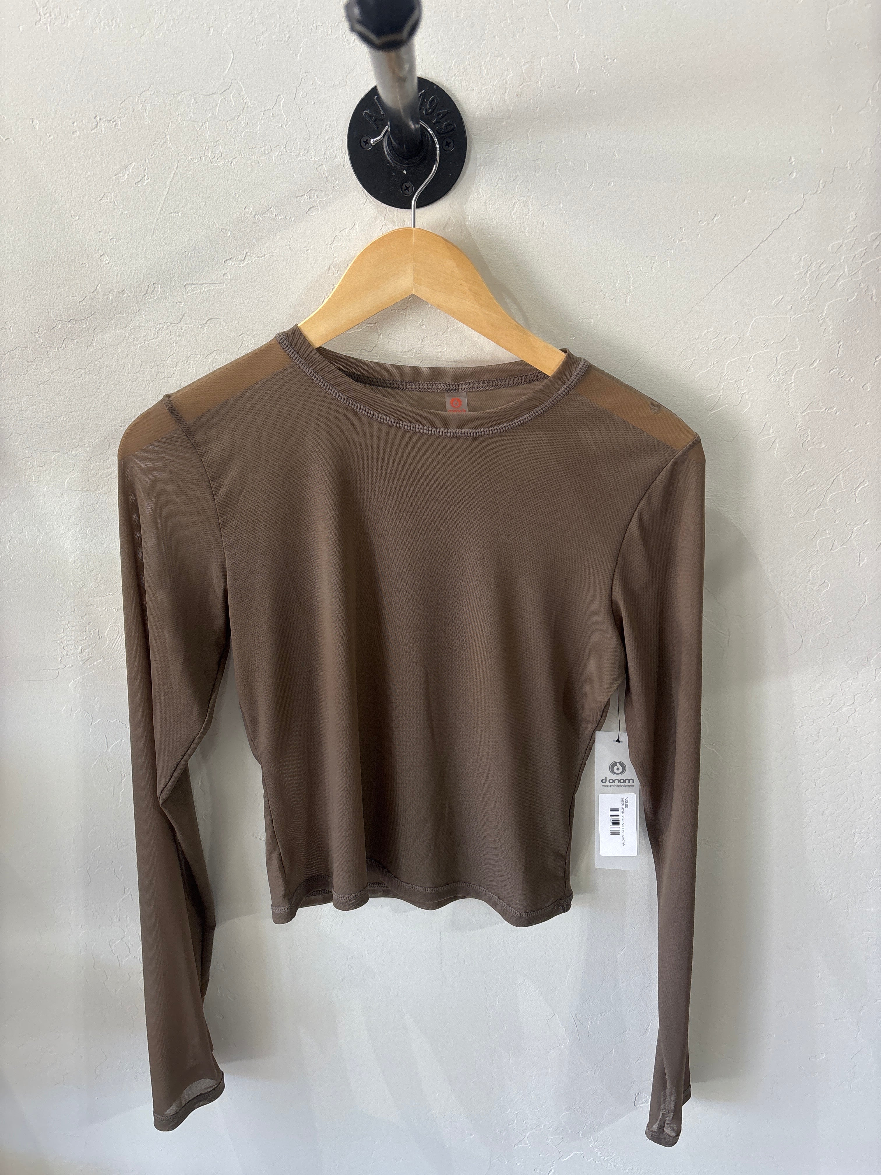 Mono B brown shear long sleeve