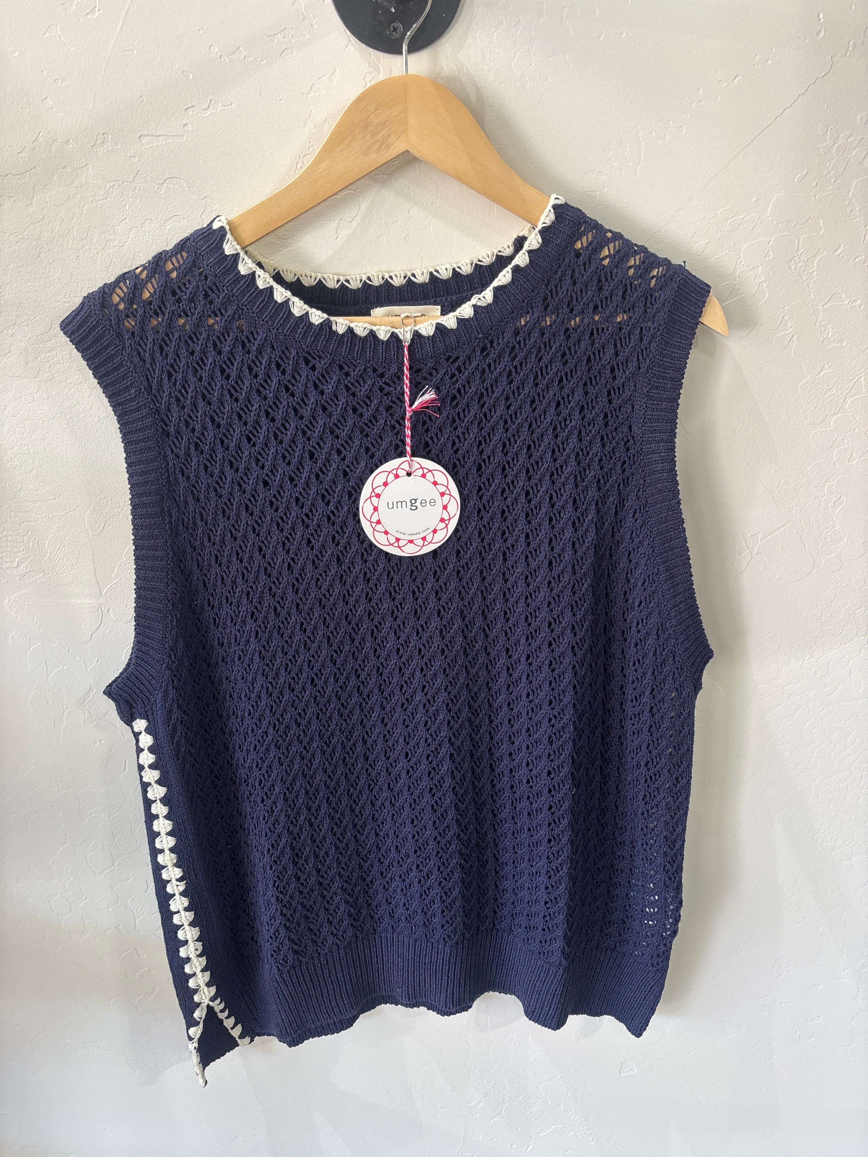 Dark blue knit vest